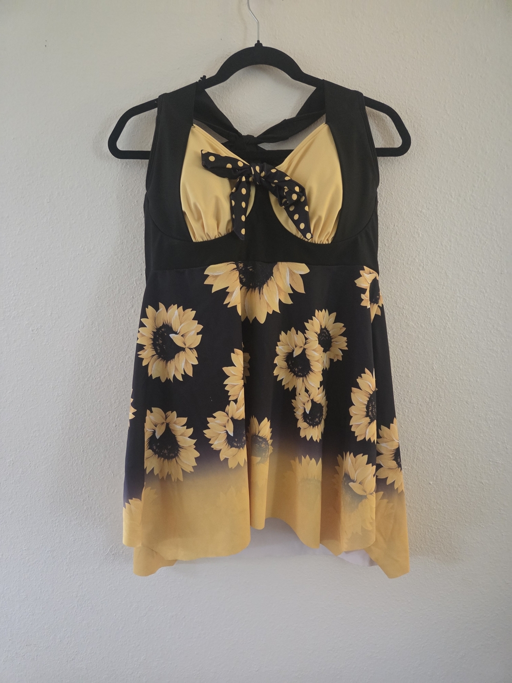 Yellow Sunflower Bathing Suit Top
